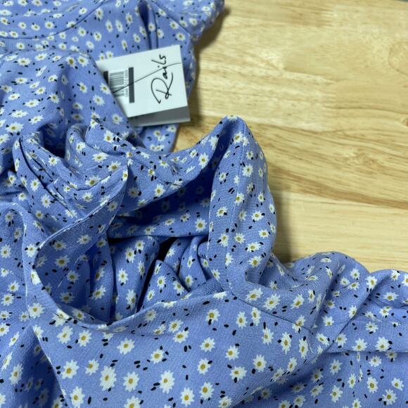 Rails NWT Sophia Daisy Romper Size L No Belt Relaxed Fit V-neck Short Sleeve - Picture 12 of 13